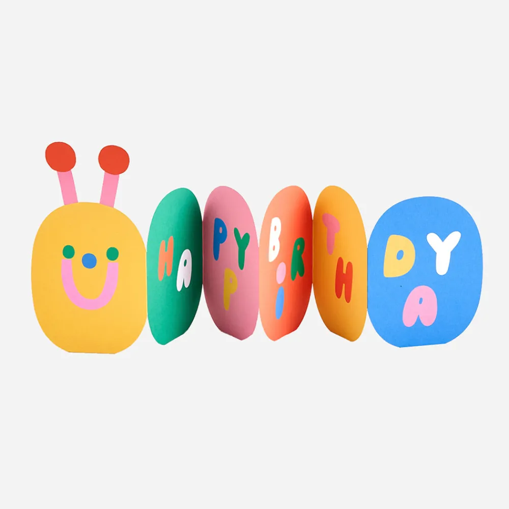 Outlet Wrap Caterpillar Birthday Card