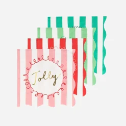 Online Meri Meri Christmas - 16 Christmas Striped Napkins