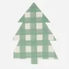 New Meri Meri Christmas - 16 Gingham Christmas Tree Napkins