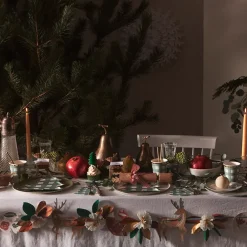 New Meri Meri Christmas - 16 Gingham Christmas Tree Napkins