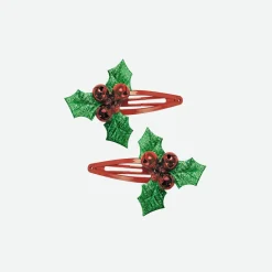 Shop Party Pro Christmas - 2 Holly Barrettes