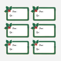 Best Sale Party Pro Christmas - 12 Holly Gift Tags