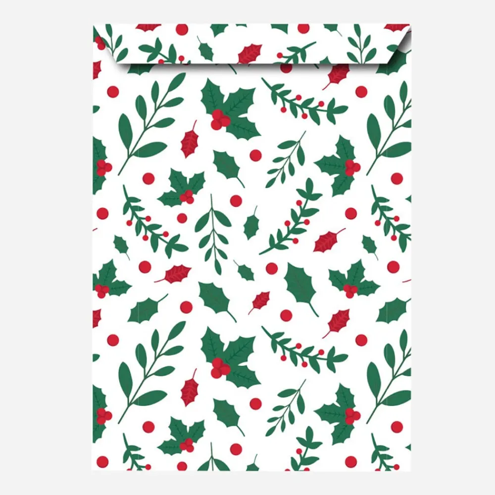 Store Party Pro Christmas - 8 Holly Paper Pockets