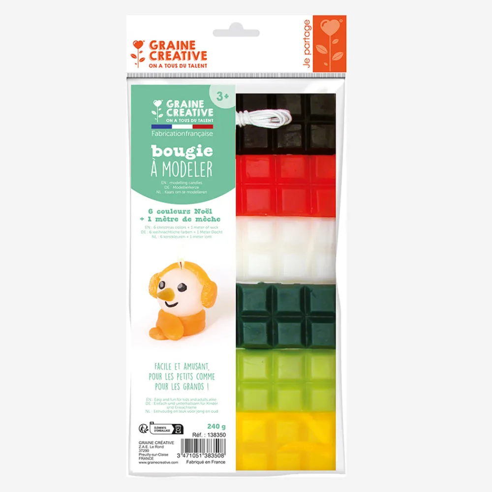 Hot Graine Créative Christmas - 6 Modeling Candle Plates