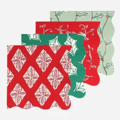 Cheap Meri Meri Christmas - 16 Napkins With Block Print Patterns