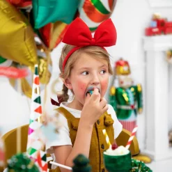 Hot Party Deco Christmas - 1 Red Bow Headband
