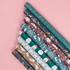 Best House of Products Christmas - 1 Roll Of Blue Christmas Wrapping Paper