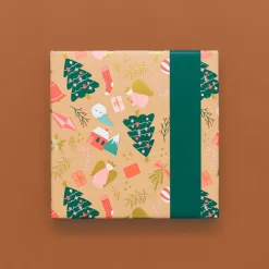 Discount House of Products Christmas - 1 Roll Of Christmas Symbols Gift Wrapping Paper