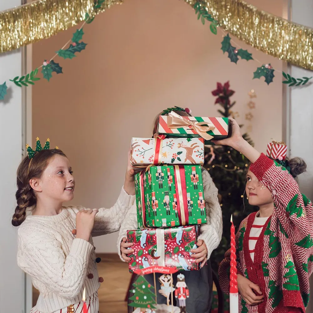 Fashion Party Deco Christmas - 1 Roll Of Merry Christmas Wrapping Paper