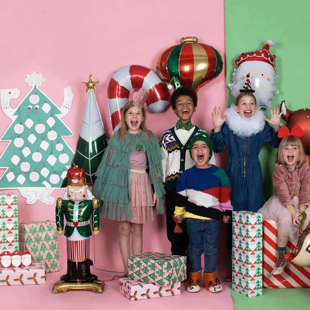 Clearance Party Deco Christmas - 1 Roll Of Red Striped Gift Paper