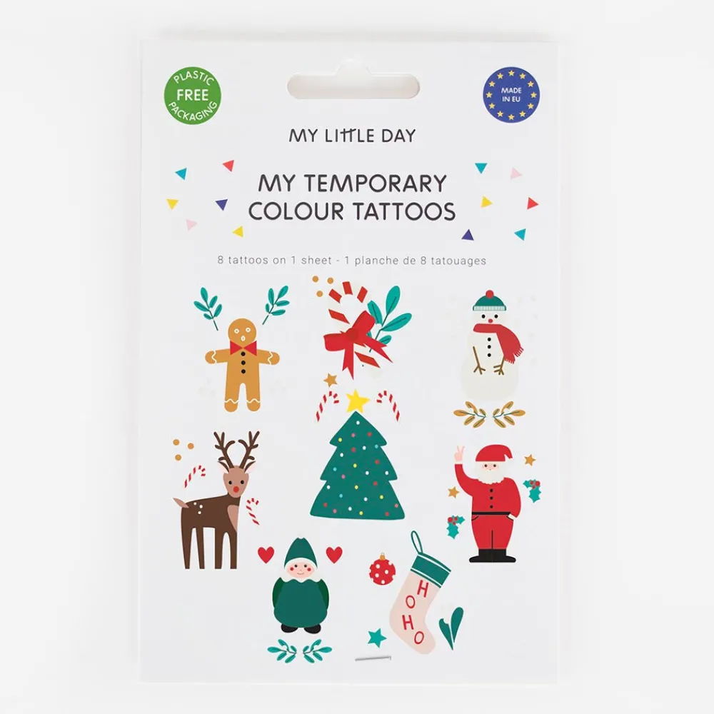 Clearance My Little Day Christmas - 1 Sheet Of 8 Christmas Tattoos