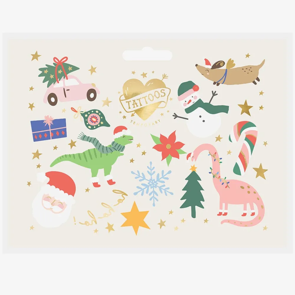 Cheap Party Deco Christmas - 1 Sheet Of Christmas Tattoos