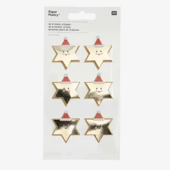 Fashion Rico Design Christmas - 6 Star Stickers With Hat