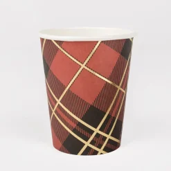 Sale Arty Fêtes Factory Christmas - 8 Tartan Cups