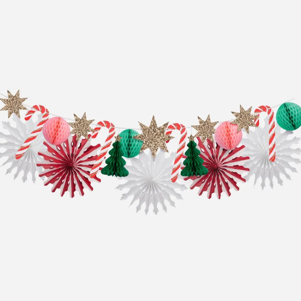 Clearance Meri Meri Christmas - Christmas Honeycomb Garland
