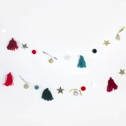 Sale Rico Design Christmas - Garland With Pompom, Tassels And Glitter