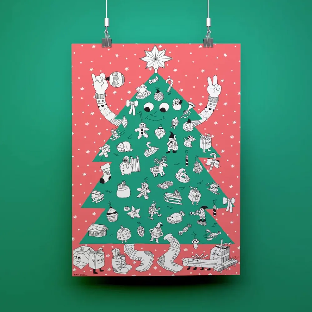 Cheap Omy Christmas - Giant Christmas Tree Poster To Color