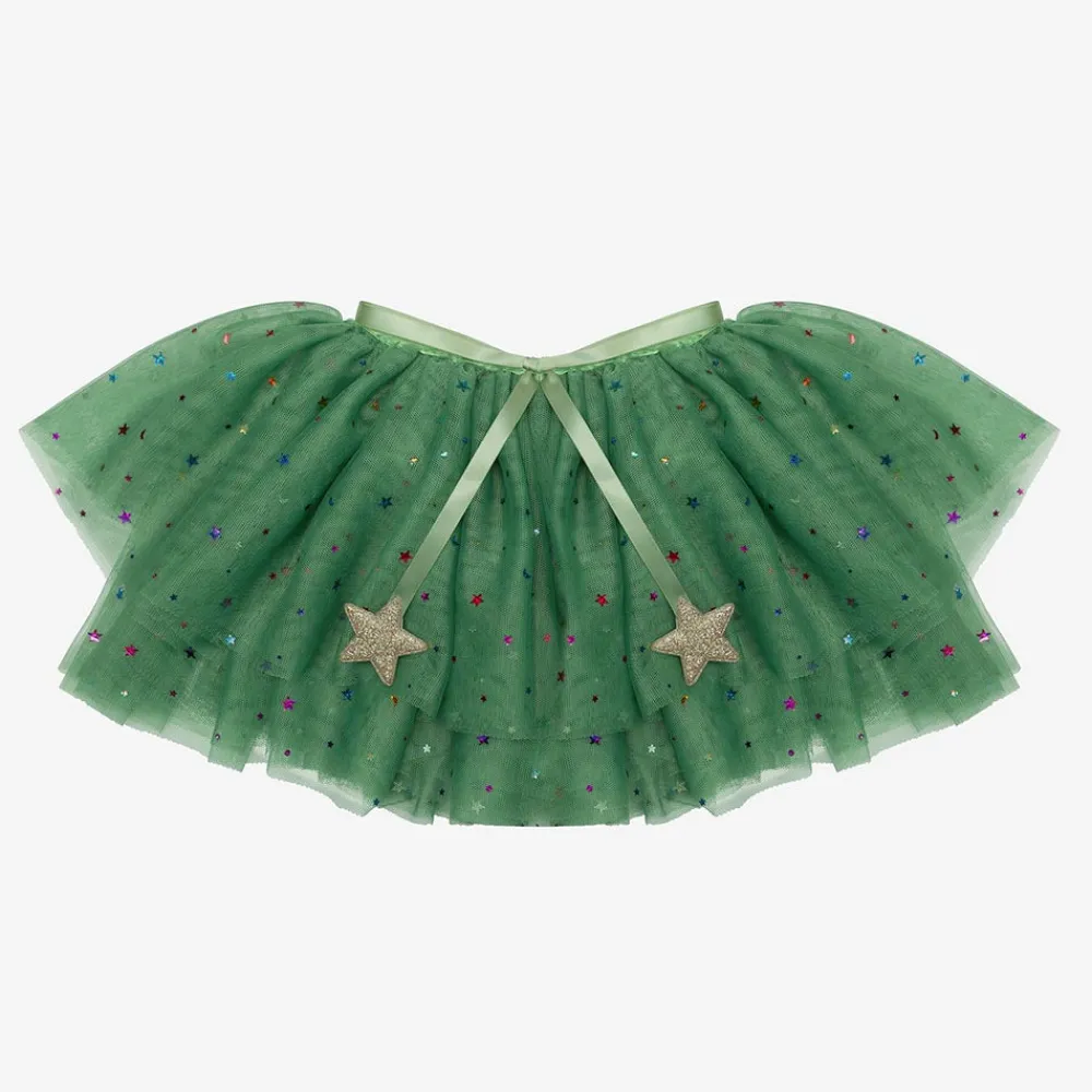 Fashion Mimi & Lula Christmas - Green Tulle Christmas Tree Cape