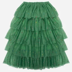 Outlet Mimi & Lula Christmas - Long Green Fir Tree Tutu In Tulle