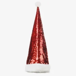 Outlet Party Deco Christmas - Red And Gold Sequin Santa Hat