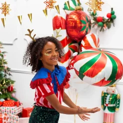 Discount Party Deco Christmas - Red And Green Candy Balloon