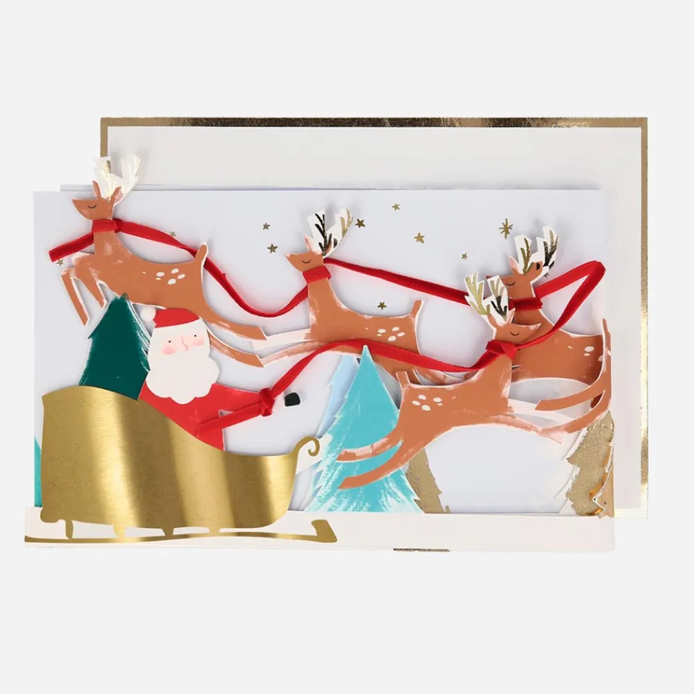 Shop Meri Meri Christmas - Santa'S Sleigh Accordion Card