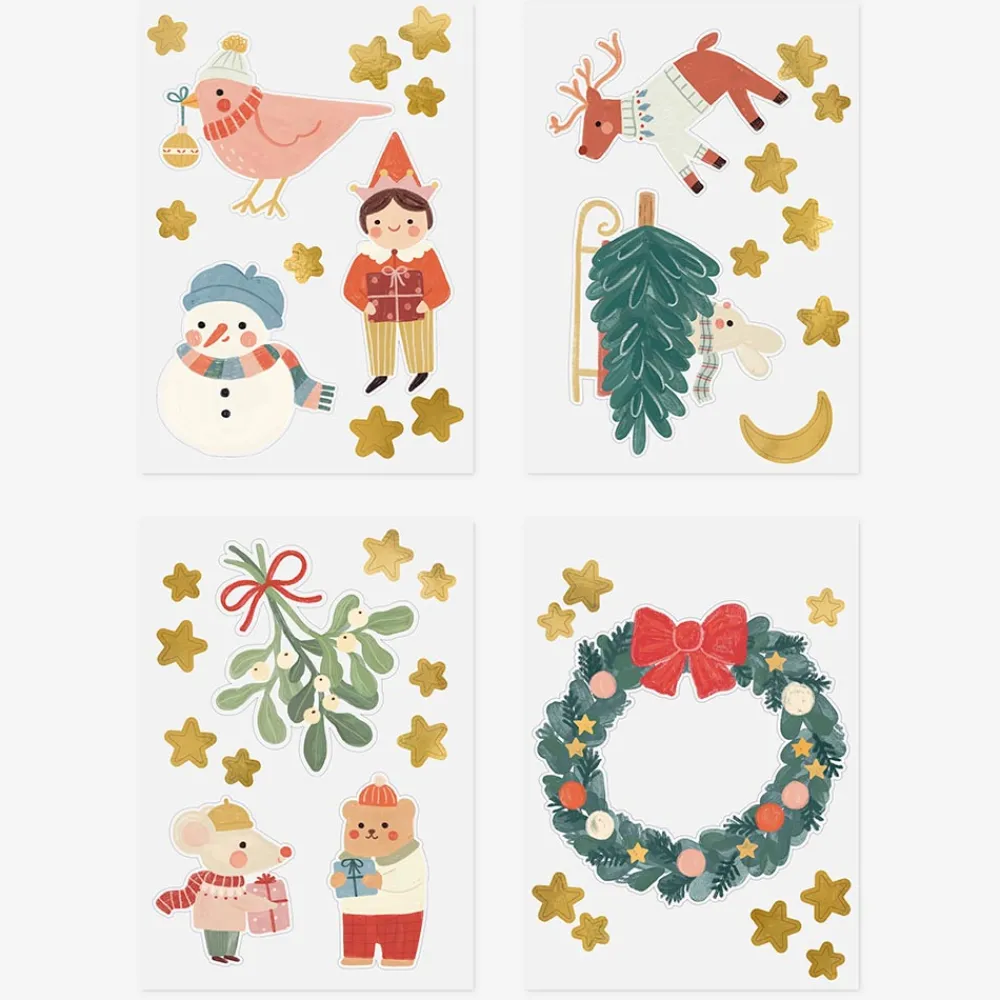 Cheap Party Deco Christmas - Window Stickers