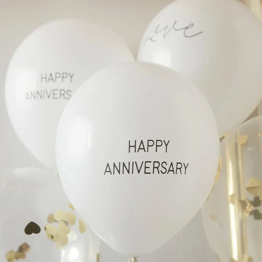 Sale Ginger Ray Cluster Of 5 Wedding Anniversary Balloons
