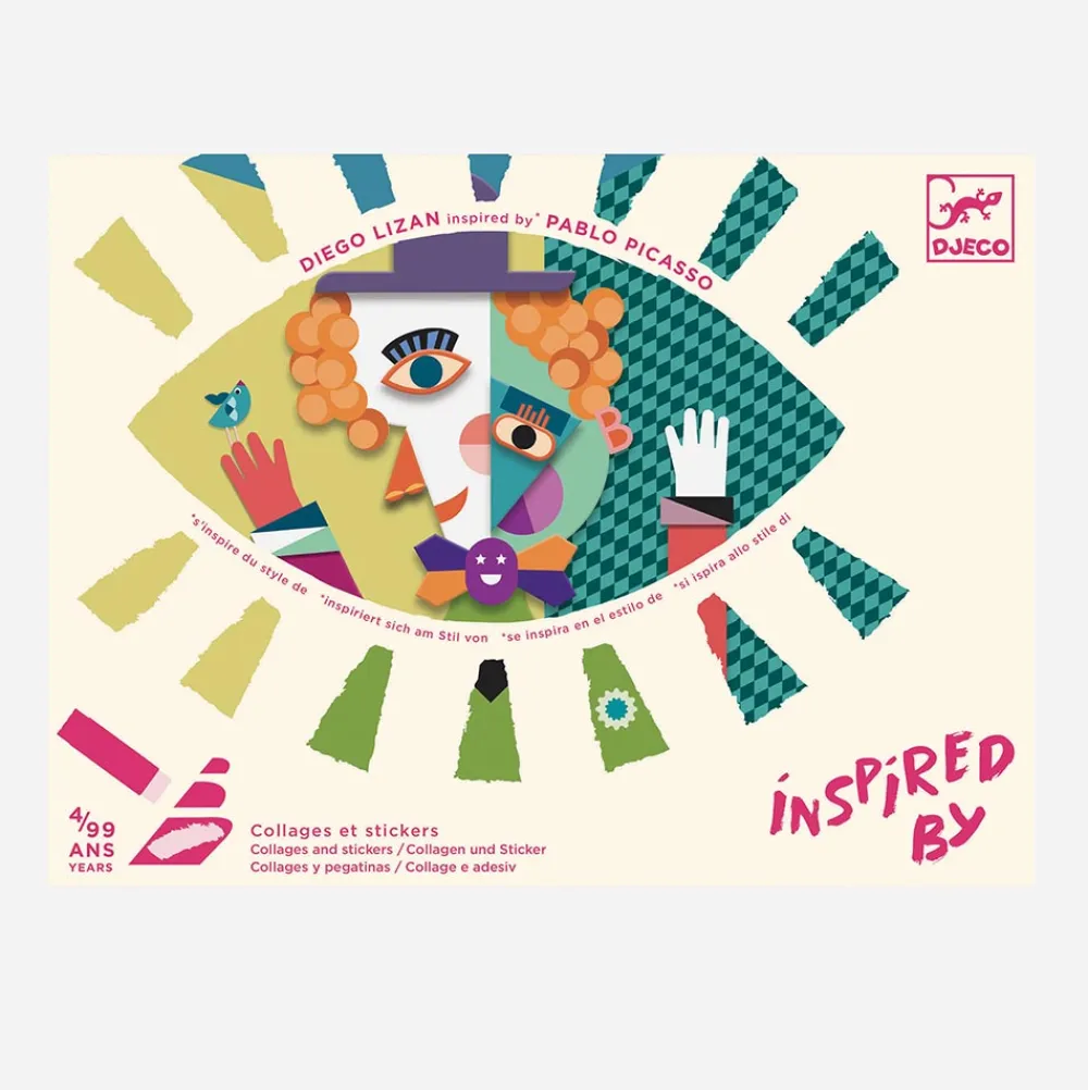 Hot Djeco Collage Activity: Squared Heads