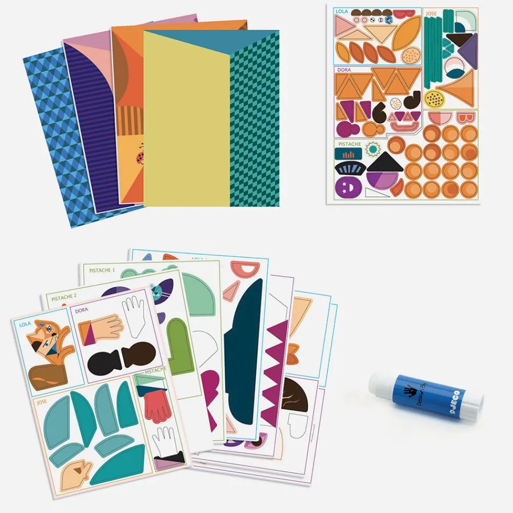 Cheap Djeco Collage Activity: Squared Heads