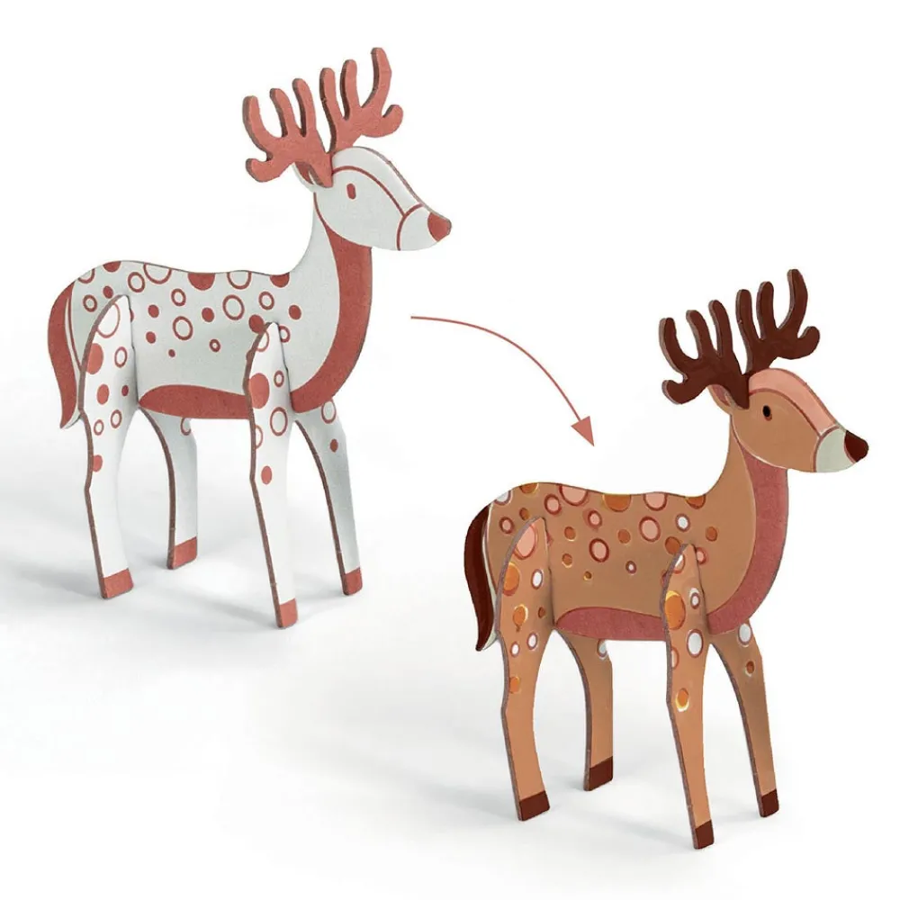 Hot Djeco Coloring And Assembly Activity: Forest