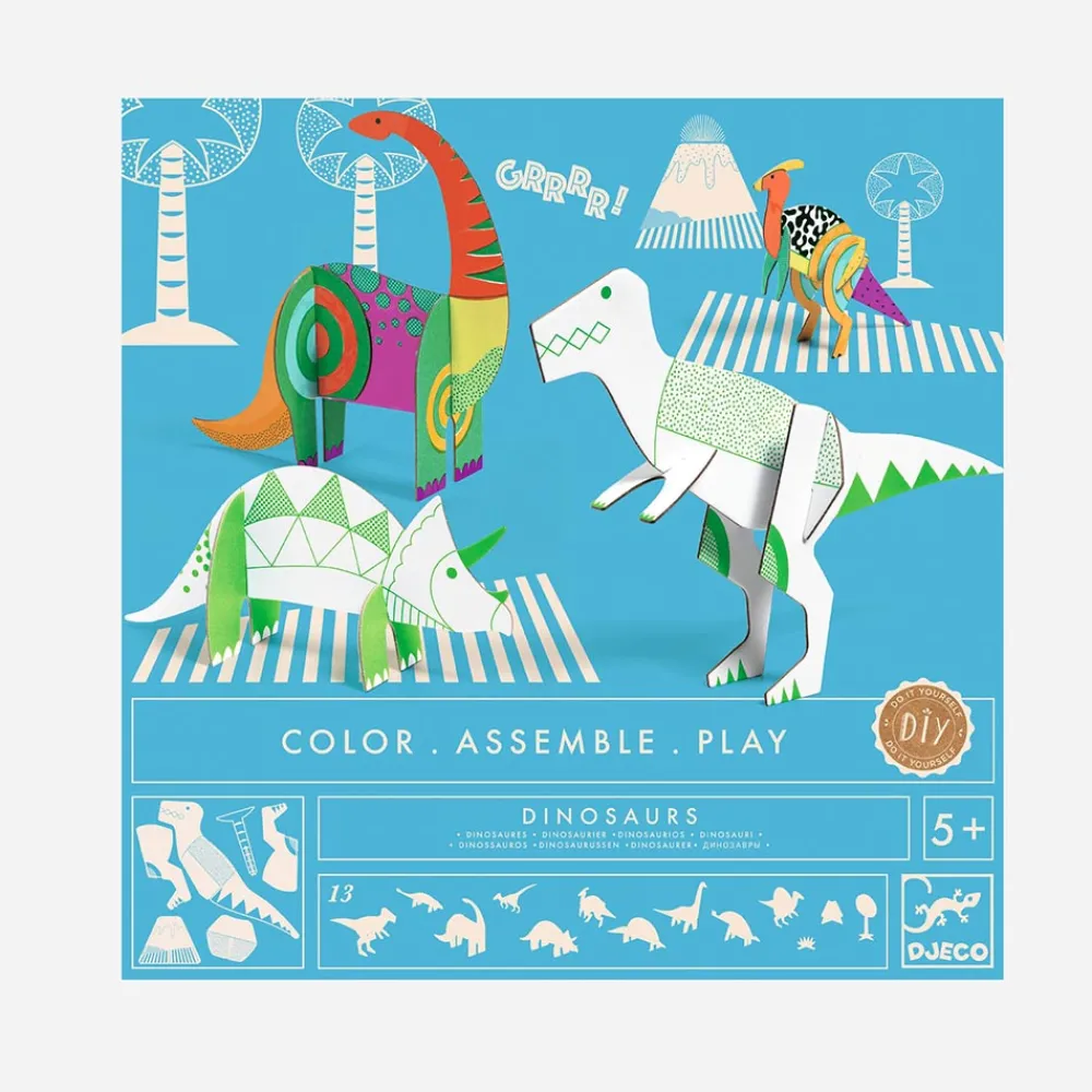 Store Djeco Coloring And Assembly Activity: Dinosaurs