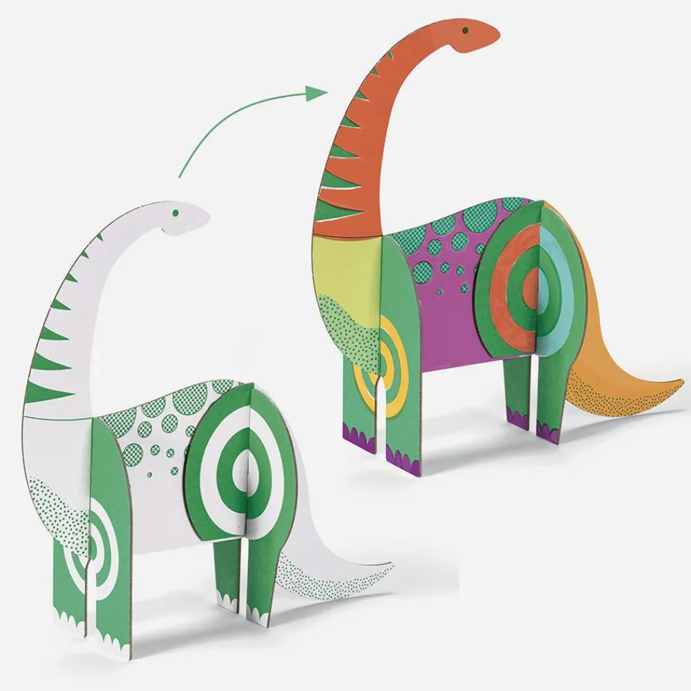 Hot Djeco Coloring And Assembly Activity: Dinosaurs