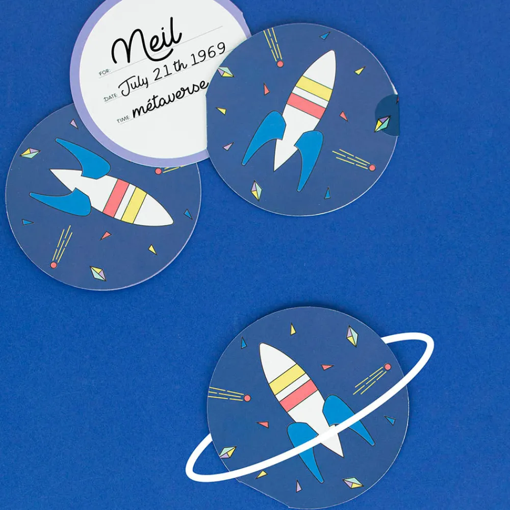 Clearance My Little Day Cosmos Birthday Invitation Card (8)