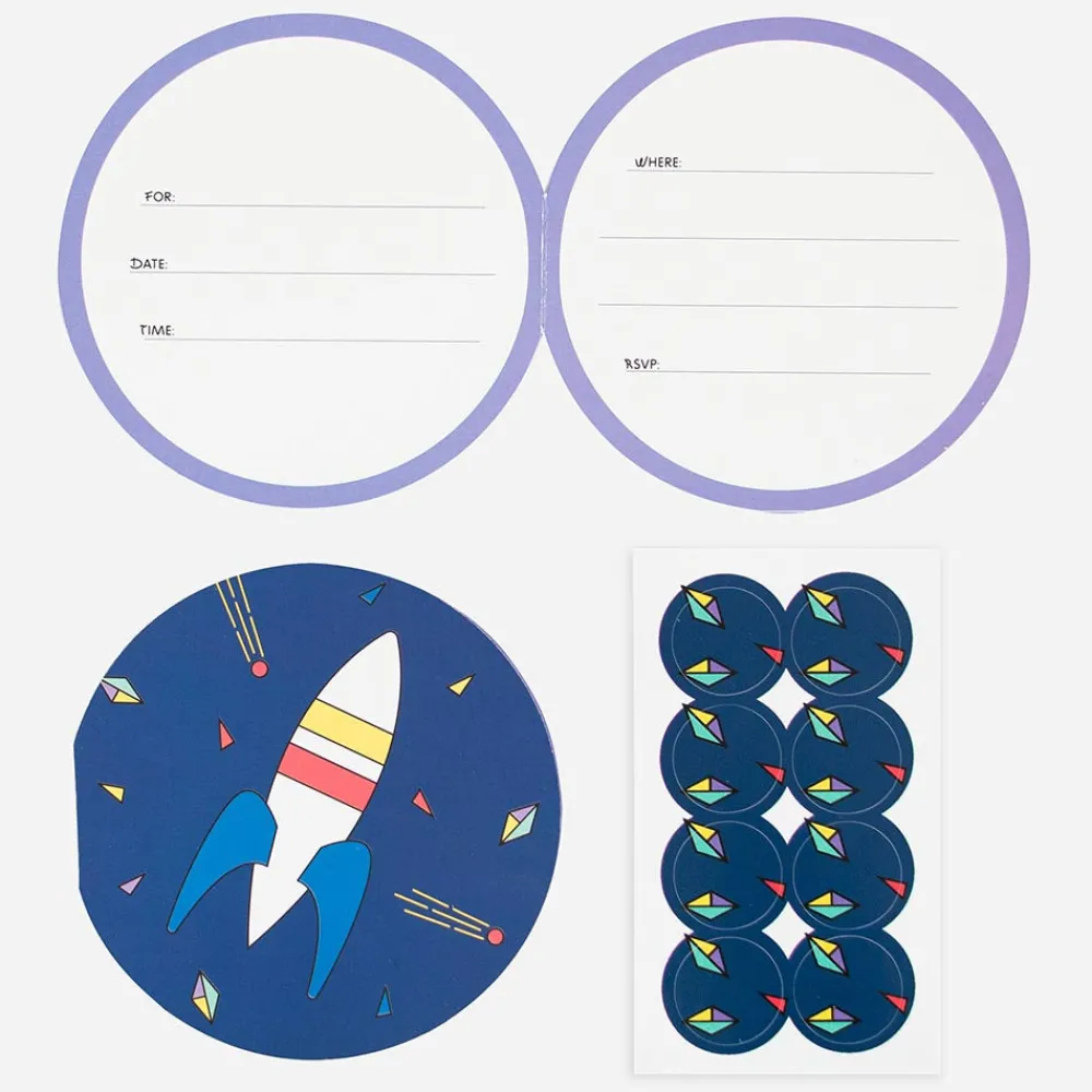 Clearance My Little Day Cosmos Birthday Invitation Card (8)