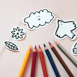 Discount Pirouette Cacahouete Creative Kit: 1 Sky Garland To Create And Color