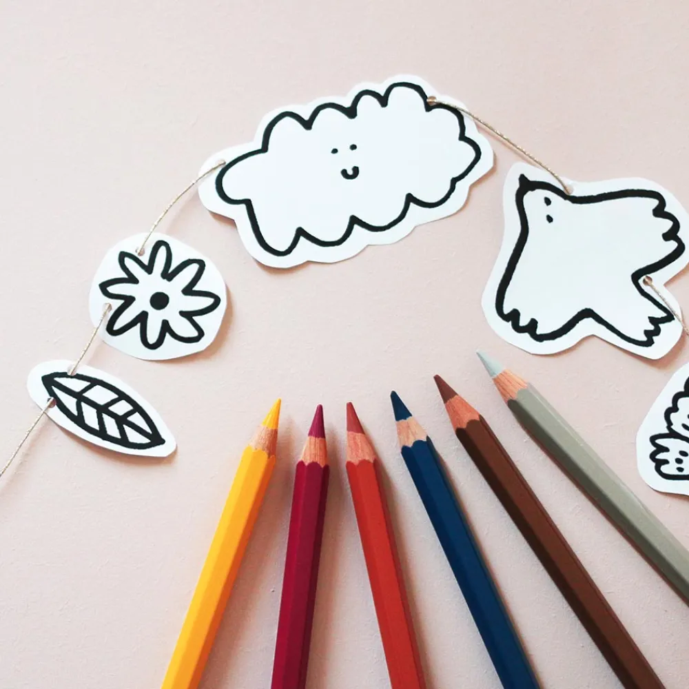 Discount Pirouette Cacahouete Creative Kit: 1 Sky Garland To Create And Color