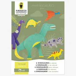 Best Pirouette Cacahouete Creative Leisure Kit: 6 Dinosaurs To Create And Color
