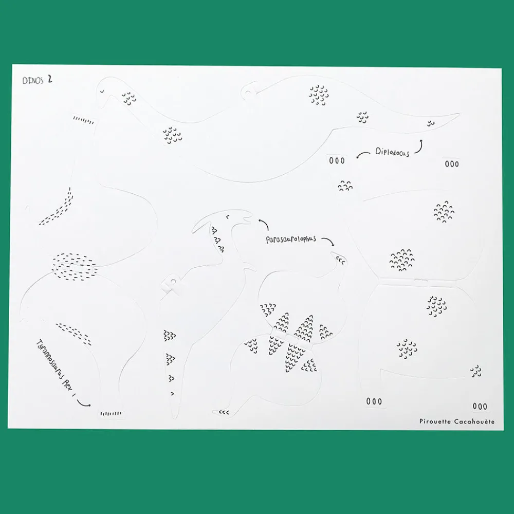 Shop Pirouette Cacahouete Creative Leisure Kit: 6 Dinosaurs To Create And Color