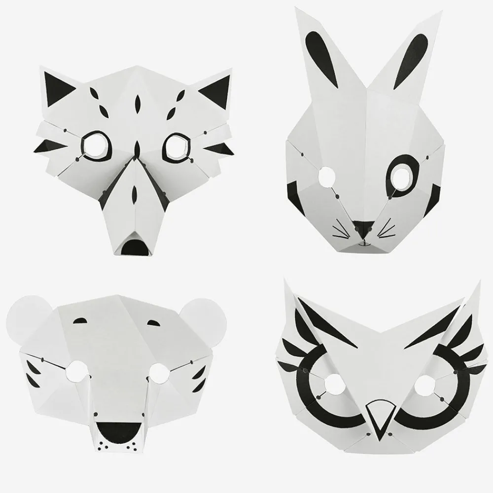 Best Sale Pirouette Cacahouete Creative Leisure Kit: 4 Forest Animal Masks To Make And Color