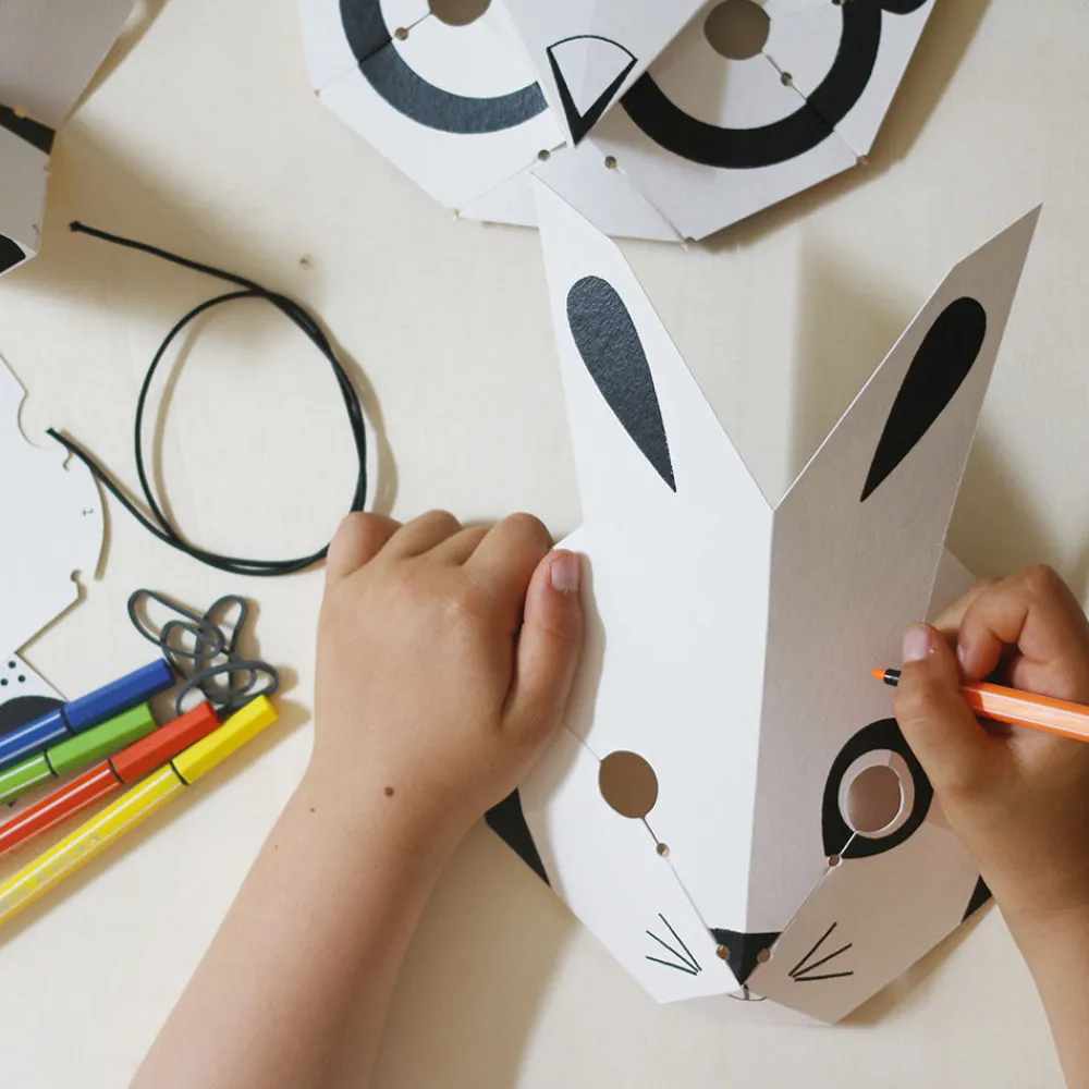 Best Sale Pirouette Cacahouete Creative Leisure Kit: 4 Forest Animal Masks To Make And Color