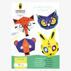 Cheap Pirouette Cacahouete Creative Leisure Kit: 4 Forest Animal Masks To Make And Color