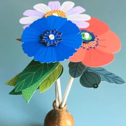 Store Pirouette Cacahouete Creative Leisure Kit: Bouquet Of 3 Flowers To Create And 9 Stickers