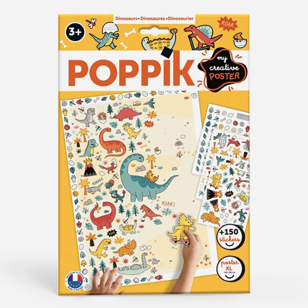 Flash Sale Poppik Creative Poster + 150 Stickers: Dinosaurs
