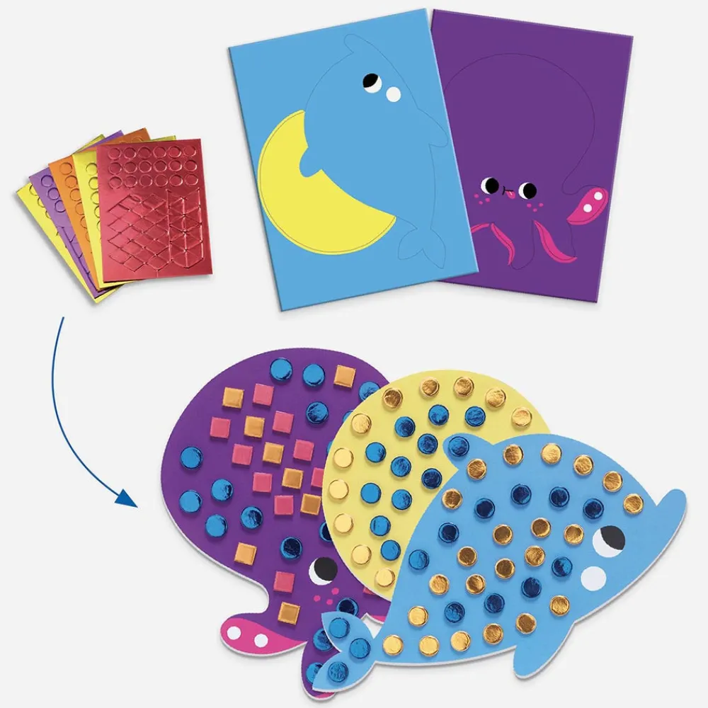 Cheap Djeco Cutting And Gluing Activity: Marine Animals
