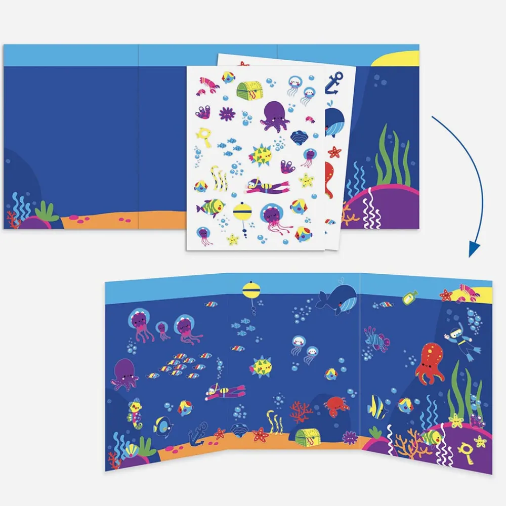 Cheap Djeco Cutting And Gluing Activity: Marine Animals