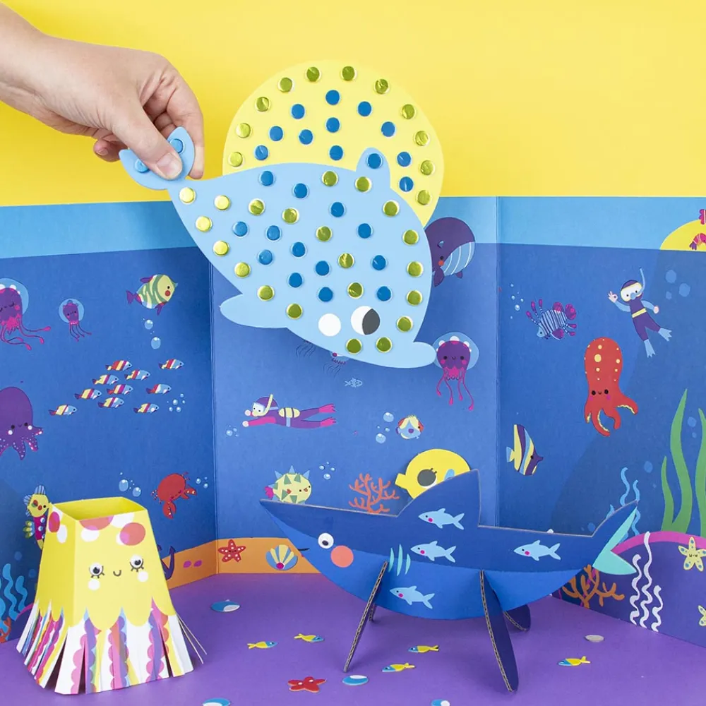 Cheap Djeco Cutting And Gluing Activity: Marine Animals