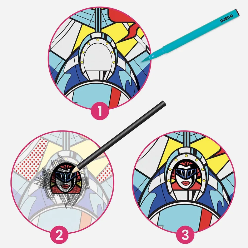 Cheap Djeco Decals Activity: Superheroes