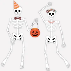 Cheap My Little Day Decoration 2 Halloween Paper Skeletons