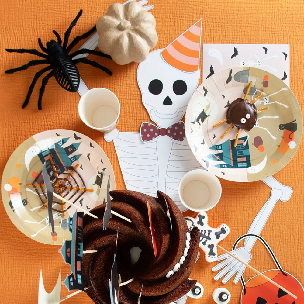 Cheap My Little Day Decoration 2 Halloween Paper Skeletons